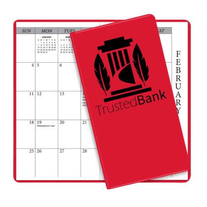 Custom Academic Monthly Pocket Planners - Red