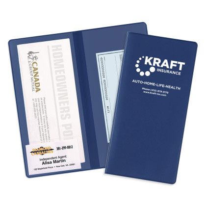 Custom 2-Pocket Policy Wallets - Royal Blue 