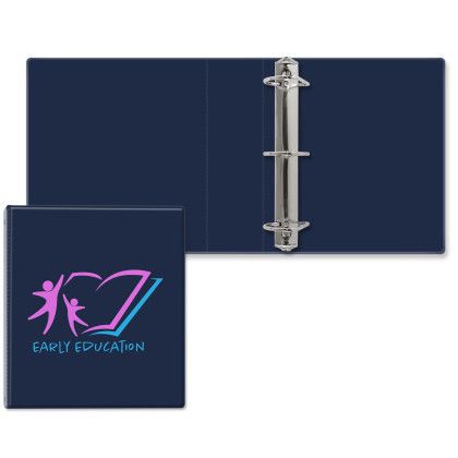 Custom 2 1/2" Express Angle D Ring Binder - Navy Blue