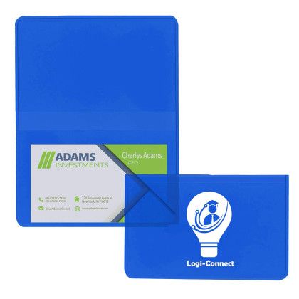 Custom Translucent Vinyl Business Card Case - Translucent Dark Blue