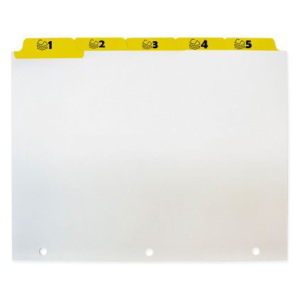 Custom 8260 Index Tabs - Yellow