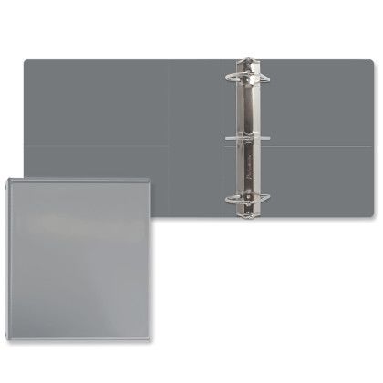 CUstom 3" Overlay Angle D Ring Binder - Blank - Gray