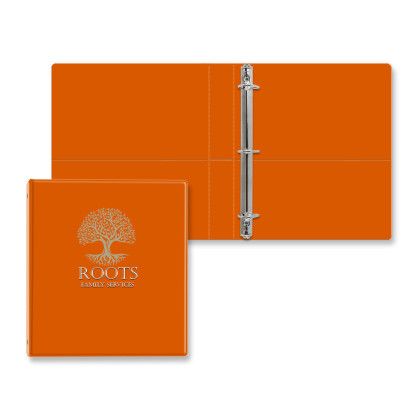 Custom 1" Classic Angle D Ring Binder - Orange