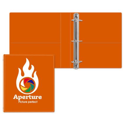 Custom 1 1/2" Classic Angle D Ring Binder - Orange