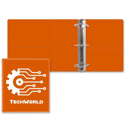 Custom 3" Classic Angle D Ring Binder - Orange