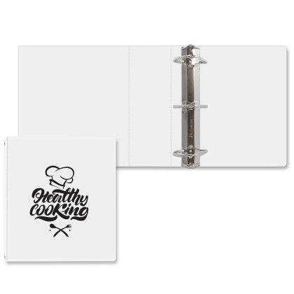 Custom 3" Express Angle D Ring Binder - White
