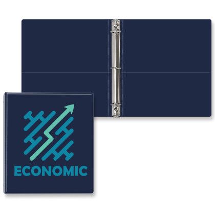 Custom 1" Classic Round Ring Binder - Navy Blue