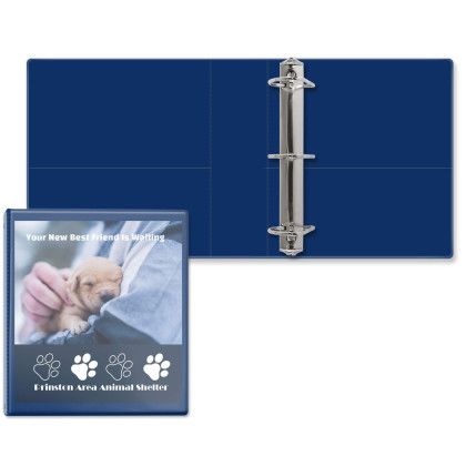 Custom 2 1/2" Entrapment Angle D Ring Binder - Royal Blue