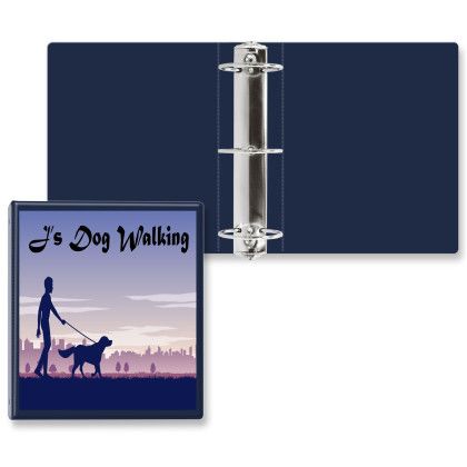 Custom 3" Express Round Ring Binder - Navy Blue