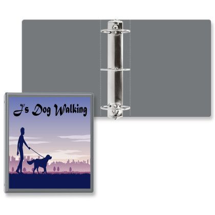 Custom 3" Express Round Ring Binder - Gray