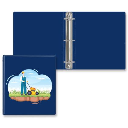 Custom 2" Express Round Ring Binder - Royal Blue