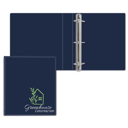 Custom 1 1/2" Express Angle D Ring Binder - Navy Blue