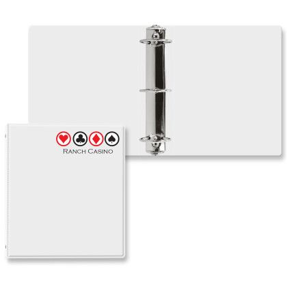 Custom 2 1/2" Express Round Ring Binder - White Custom 2 1/2" Express Round Ring Binder - White