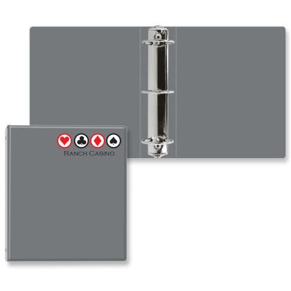Custom 2 1/2" Express Round Ring Binder - Gray Custom 2 1/2" Express Round Ring Binder - Gray