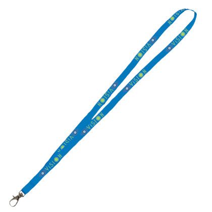 Custom 0.50" Micro Weave Smooth Dye-Sublimation Lanyards - Process Blue 