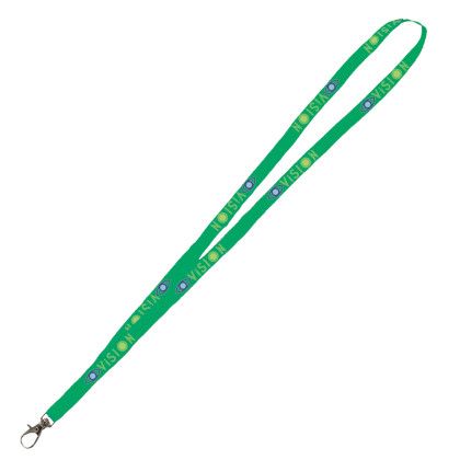 Custom 0.50" Micro Weave Smooth Dye-Sublimation Lanyards - Kelly Green 