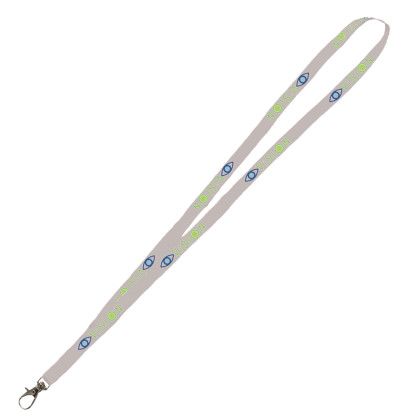 Custom 0.50" Micro Weave Smooth Dye-Sublimation Lanyards - Gray