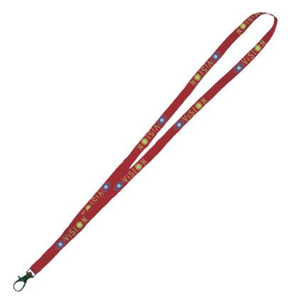 Custom 0.50" Micro Weave Smooth Dye-Sublimation Lanyards - Burgundy 