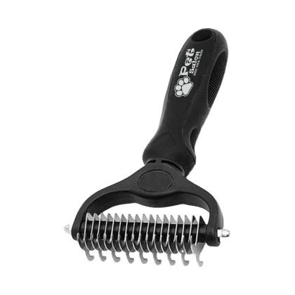Custom Double Sided Pet Grooming Brush - Black
