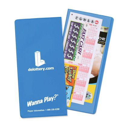 Custom Lottery Ticket Holder - Bright Blue