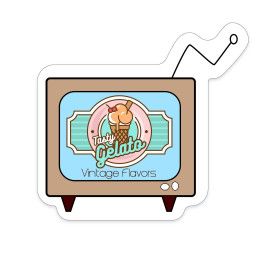 Custom TV Shaped NoteKeeper Magnet 35 Mil 