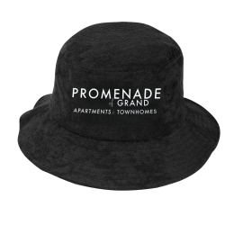 Custom Terry Bucket Hat - Black 