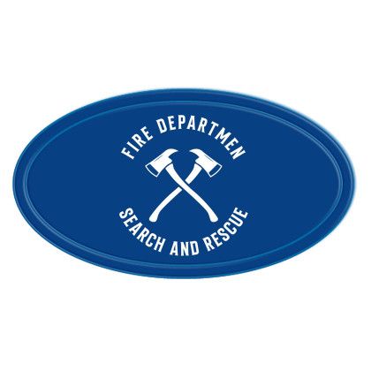 Custom Reflective Oval Shape Sticker - Blue