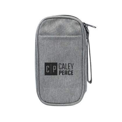 Custom Tandem Tech Travel Organizer - Heathered Gray Custom Tandem Tech Travel Organizer - Heathered Gray