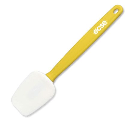 Custom Large Silicone Spoon - Saffron Yellow with White