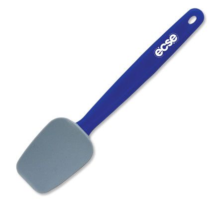 Custom Large Silicone Spoon - Frosty Blue with Gray