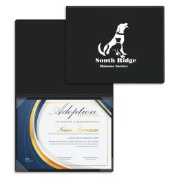 Custom Certificate/Diploma Holders - 4 Corners - Black