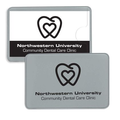 Custom Side Opening Card Holders - Gray 