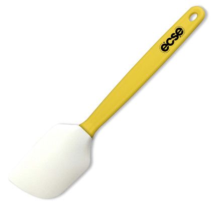 Custom Large Silicone Spatula - Saffron Yellow with White