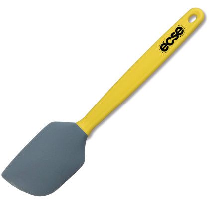 Custom Large Silicone Spatula - Saffron Yellow with Gray