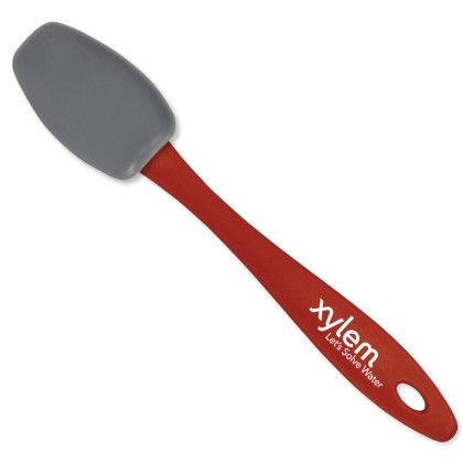 Custom Mini Silicone Spoon - Red With Gray