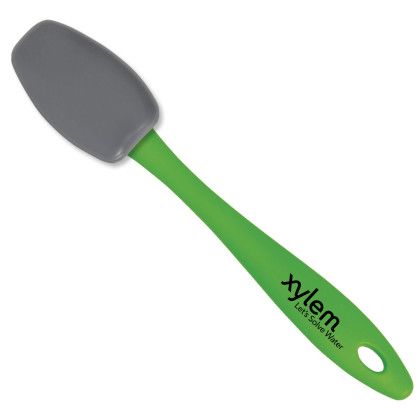 Custom Mini Silicone Spoon - Cilantro Green With Gray