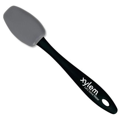 Custom Mini Silicone Spoon - Black With Gray