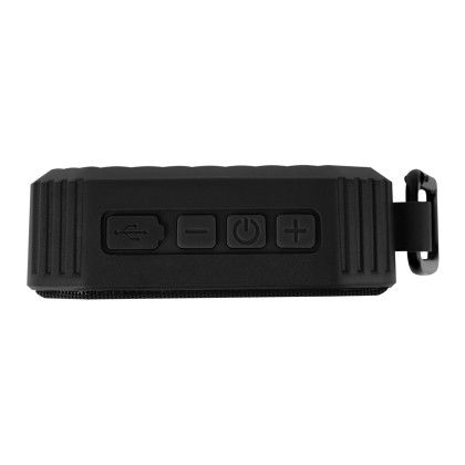 Custom Mini Magnet Speaker With Carabiner - Black Top View