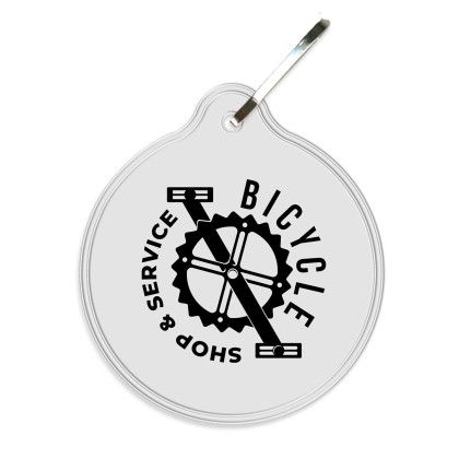 Custom Small Zip-Arounds Reflective Zipper Pull - White
