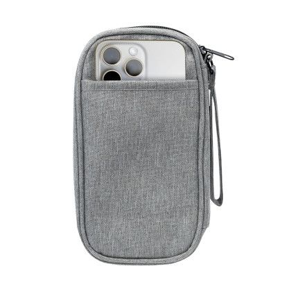 Custom Tandem Tech Travel Organizer - Heathered Gray Lifestyle Custom Tandem Tech Travel Organizer - Heathered Gray Lifestyle