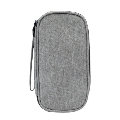 Custom Tandem Tech Travel Organizer - Heathered Gray back view Custom Tandem Tech Travel Organizer - Heathered Gray back view