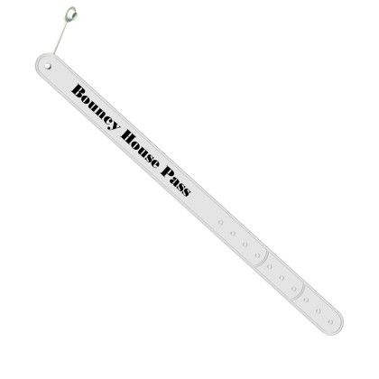 Custom Vinyl Wristlok - White Custom Vinyl Wristlok - White