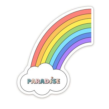 Custom Rainbow Shaped NoteKeeper Magnet 35 Mil