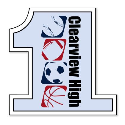 Custom Number One Shaped NoteKeeper Magnet 35 Mil