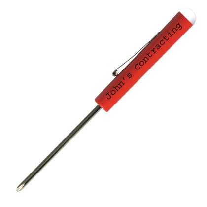 Custom Pocket Screwdriver 0 Phillips Blade/Button Top - Red 