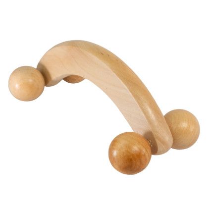 Custom 4 Balls Wooden Massager - Side View