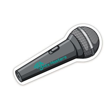 Custom Microphone Shaped NoteKeeper Magnet 35 Mil
