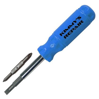 Custom 6-In-One Screwdriver - Bright Blue