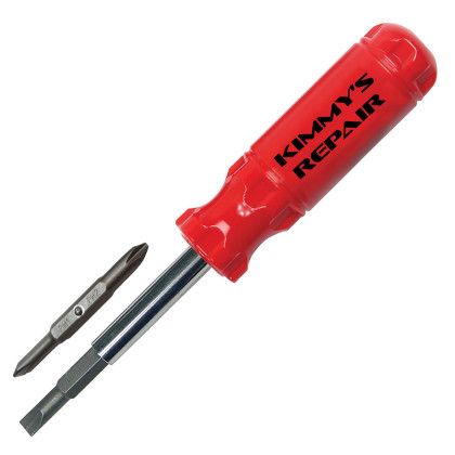 Custom 6-In-One Screwdriver - Red 