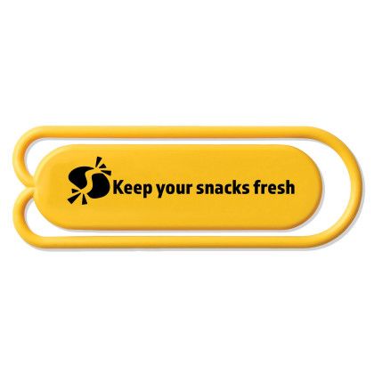 Custom Senior Clippy Paper or Bag Clip - Yellow
